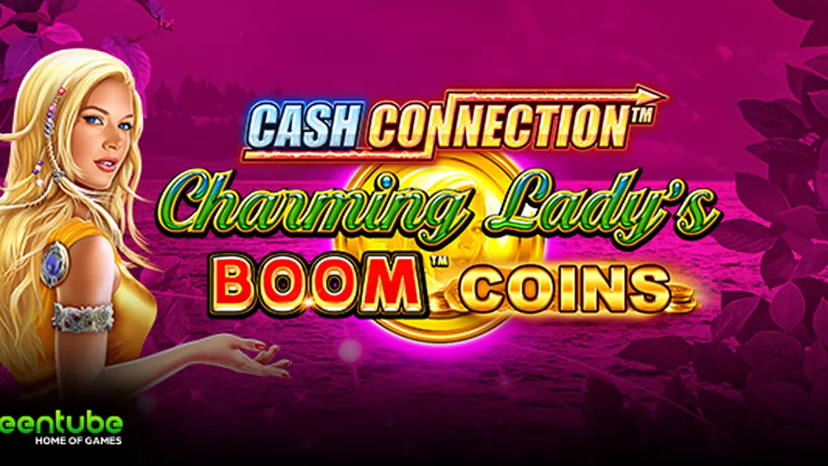 Cash Connection Charming Lady’s Boom Coins slot gameplay screen